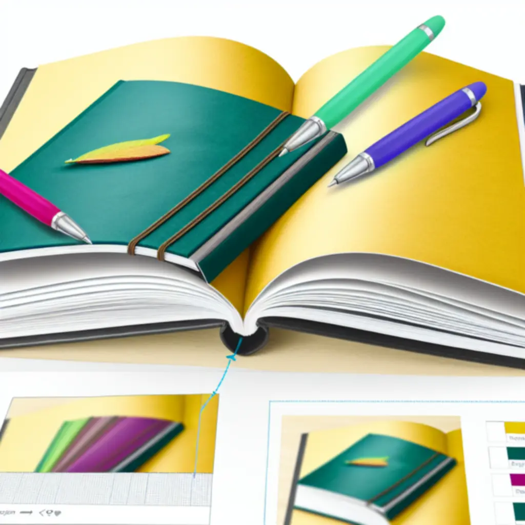 Közeli fotó egy minőségi journal füzetről, finom papírral